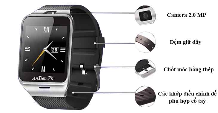 Đồng hồ thông minh UKOEO UK25 màn cảm ứng có NFC