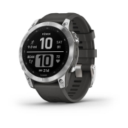 Garmin Fenix 7 - Silver with Graphite Silicone Band