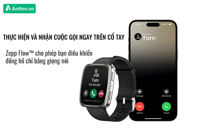 Nghe gọi và kiểm soát toàn diện đồng hồ nhờ Zepp Flow