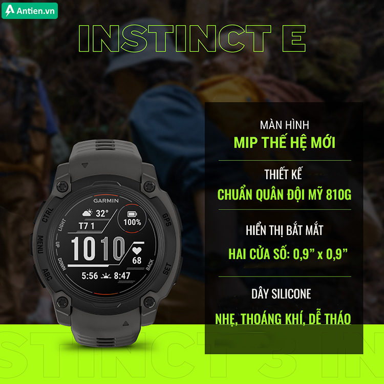 Instinct E nổi bật với thiết kế bền bỉ, chuẩn quân đội Mỹ