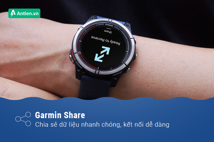 Dễ dàng chia sẻ hành trình và theo dõi bạn bè khi tập luyện hoặc di chuyển với tính năng Garmin Share