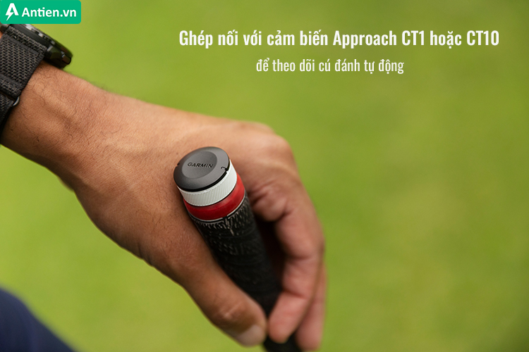 Ghép nối nhanh chóng với cảm biến CT10 hoặc CT1 để theo dõi cú đánh tự động