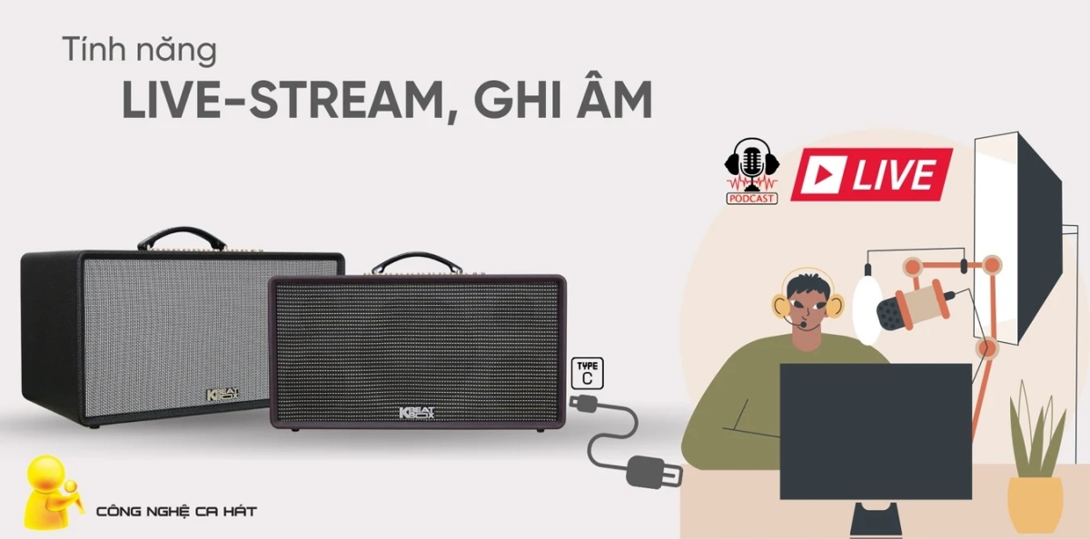 Acnos FLAC 36 hỗ trợ cổng livestream OTG stereo