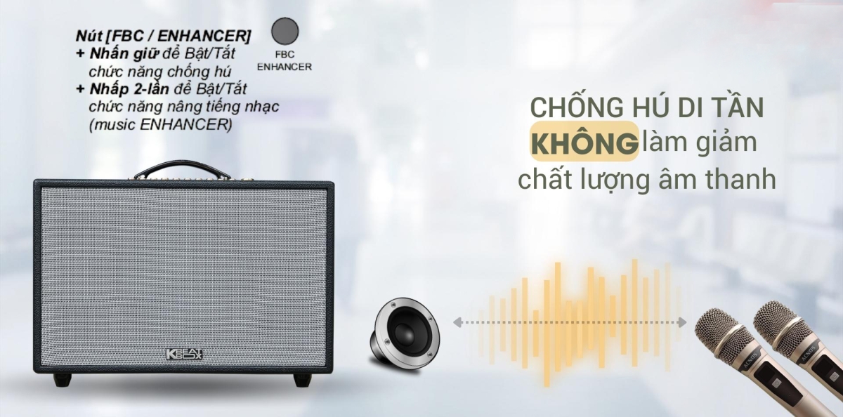 Tính năng chống hú di tần của loa karaoke Acnos HiNet 3600
