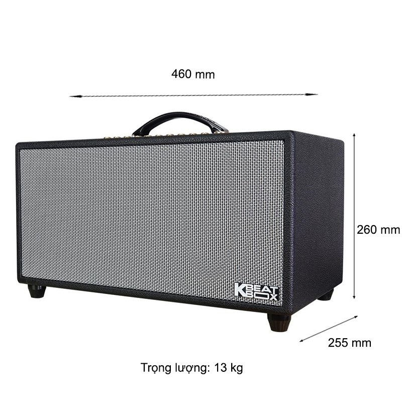 Loa karaoke Acnos HiNet 450 có thiết kế gọn gàng, di động