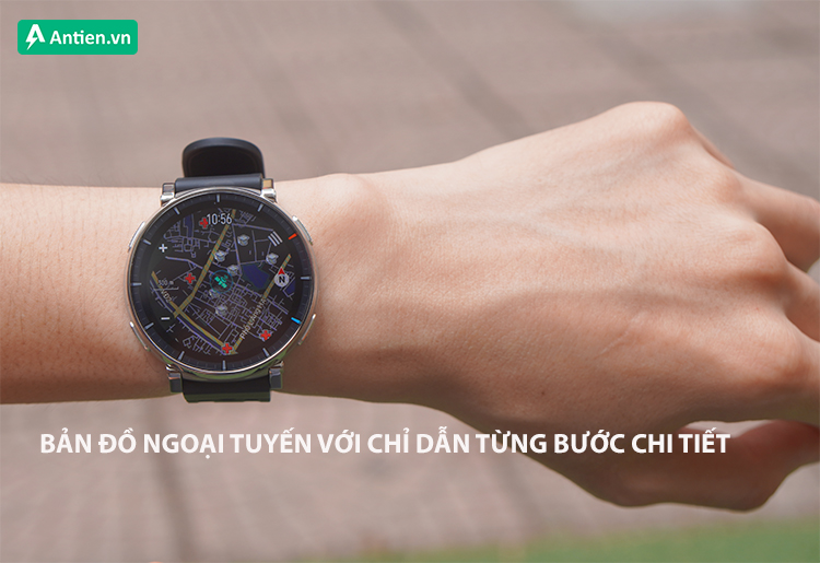 GPS với bản đồ ngoại tuyến giúp bạn luôn theo dõi lộ trình ngay cả khi tập luyện