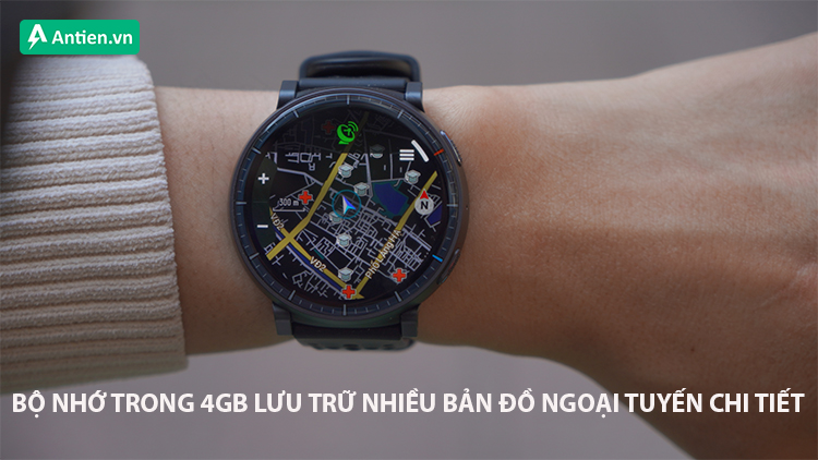 Bộ nhớ trong 4GB mang tới nhiều không gian hơn cho nhạc yêu thích và bản đồ