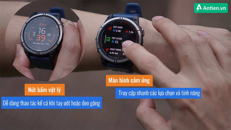 Thao tác tùy chỉnh dễ dàng, linh hoạt giữa màn hình cảm ứng và nút bấm vật lý