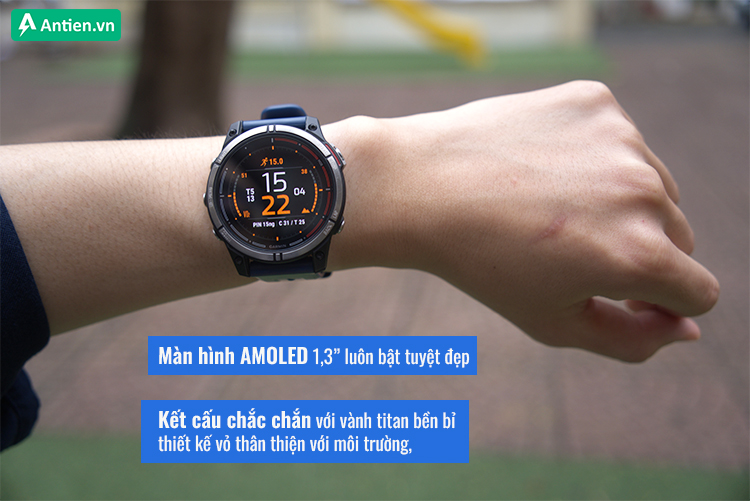 Quatix 7 Pro nổi bật với màn hình sống động và sắc nét