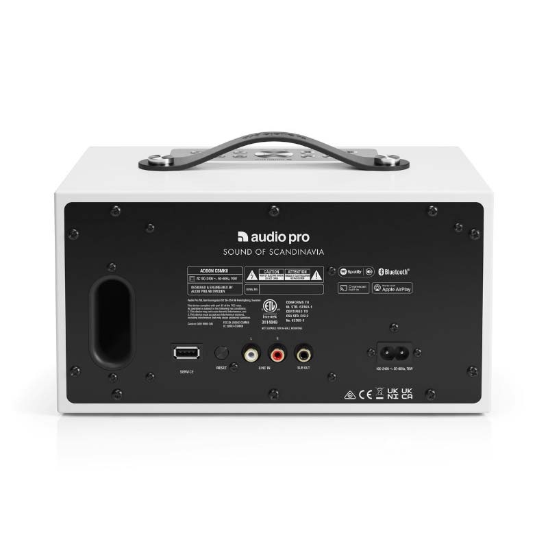 Audio Pro C5 MKII có nhiều cổng kết nối