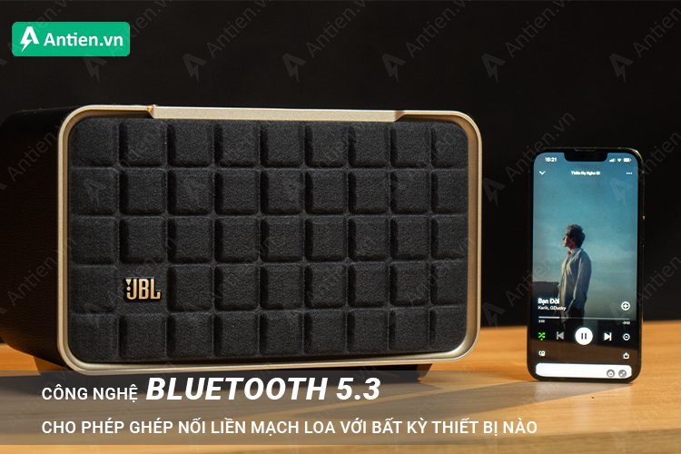 Công nghệ Bluetooth 5.3 cho khả năng kết nối nhanh chóng, độ trễ thấp 