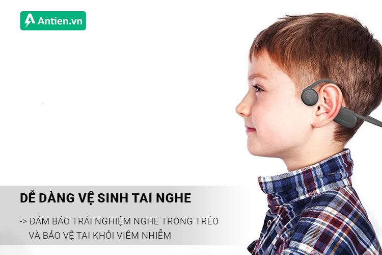 Dễ vệ sinh tai nghe myFirst Headphone để đảm bảo sự sạch sẽ và bảo vệ tai khỏi viêm