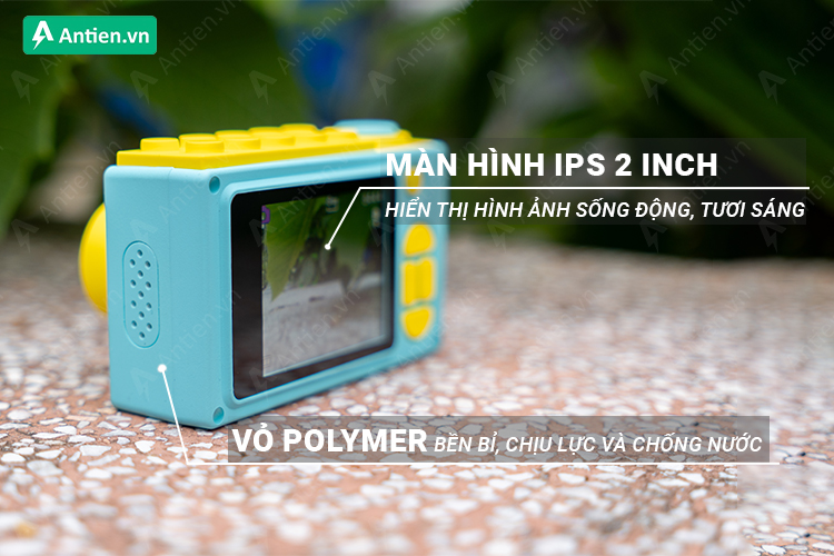 Máy ảnh thiết kế bền bỉ, hiển thị hình ảnh sống động với màn hình IPS 2.0 inch