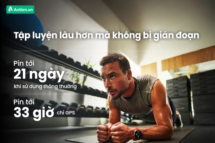 Trải nghiệm liền mạch mà không bị gián đoạn với tuổi thọ pin tới 21 ngày ở chế độ smart