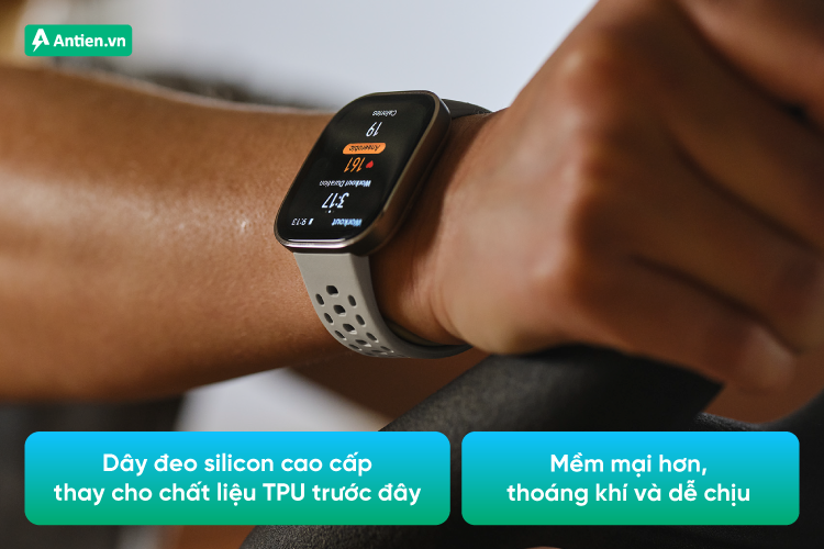 Phiên bản BIP 6 sử dụng chất liệu dây silicone mèm mại, thoáng khí