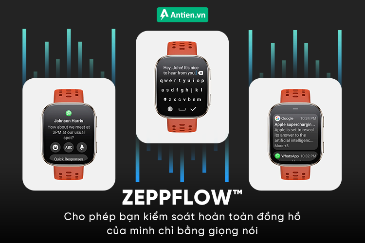 Trả lời tin nhắn và điều khiển các tính năng của đồng hồ chỉ bằng giọng nói