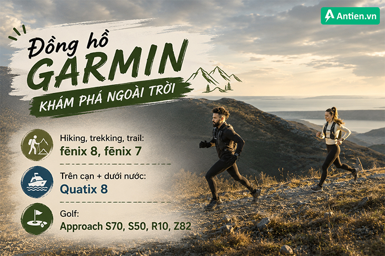 Garmin có bộ sưu tập đồng hồ dành cho các hoạt động ngoài trời