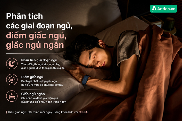 CIRQA phân tích các giai đoạn ngủ chi tiết trong một thiết kế dây đeo vải mềm