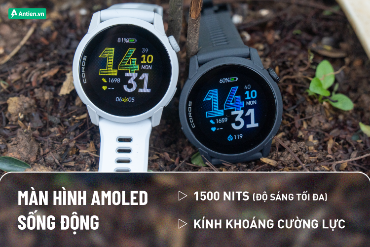 Màn hình Amoled sống động, hiển thị thông tin sắc nét