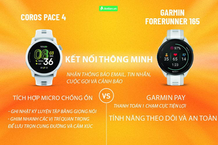 Pace 4 nổi bật với micro để ghi chú giọng nói của buổi tập, cảm xúc khi phiêu từng chặng