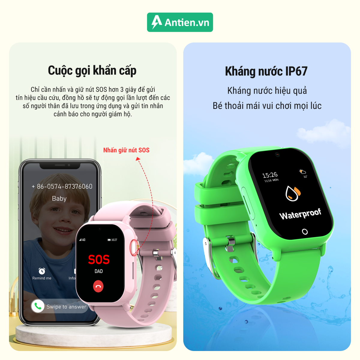 Đồng hồ kháng nước cho trẻ CT22