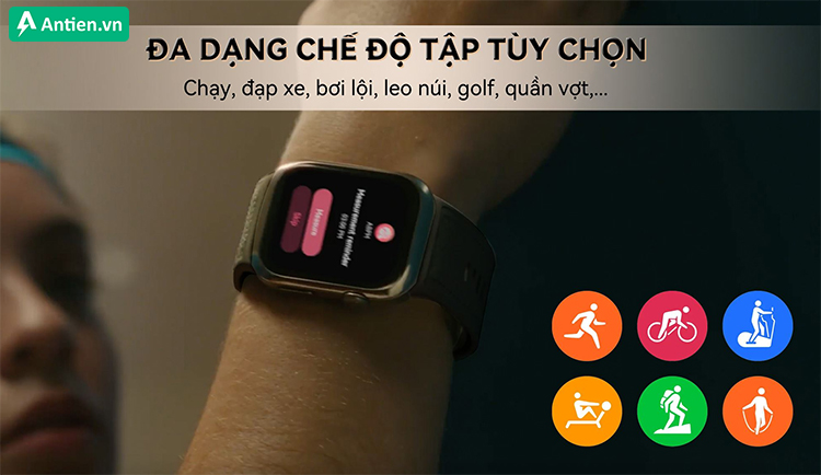 Huawei Watch D2 cung cấp hơn 80 chế độ tập luyện đa dạng từ chạy bộ, đi bộ đến đạp xe