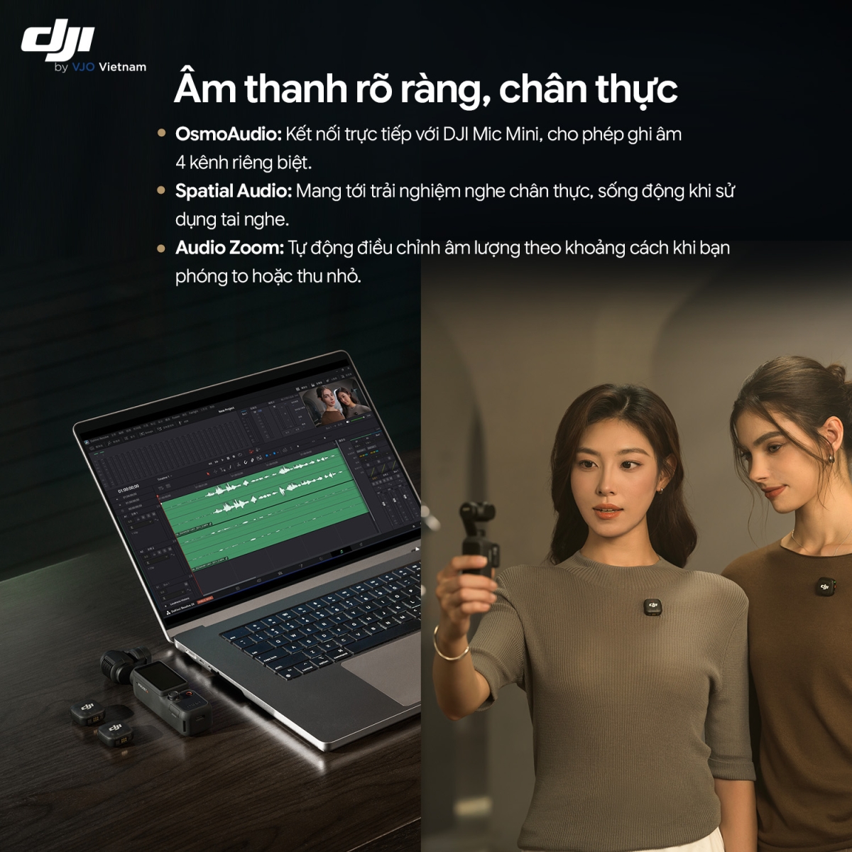 Âm thanh chuyên nghiệp với OsmoAudio