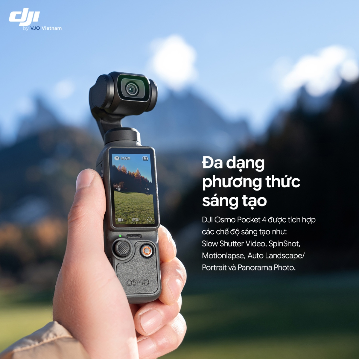 Đa dạng chế độ quay sáng tạo