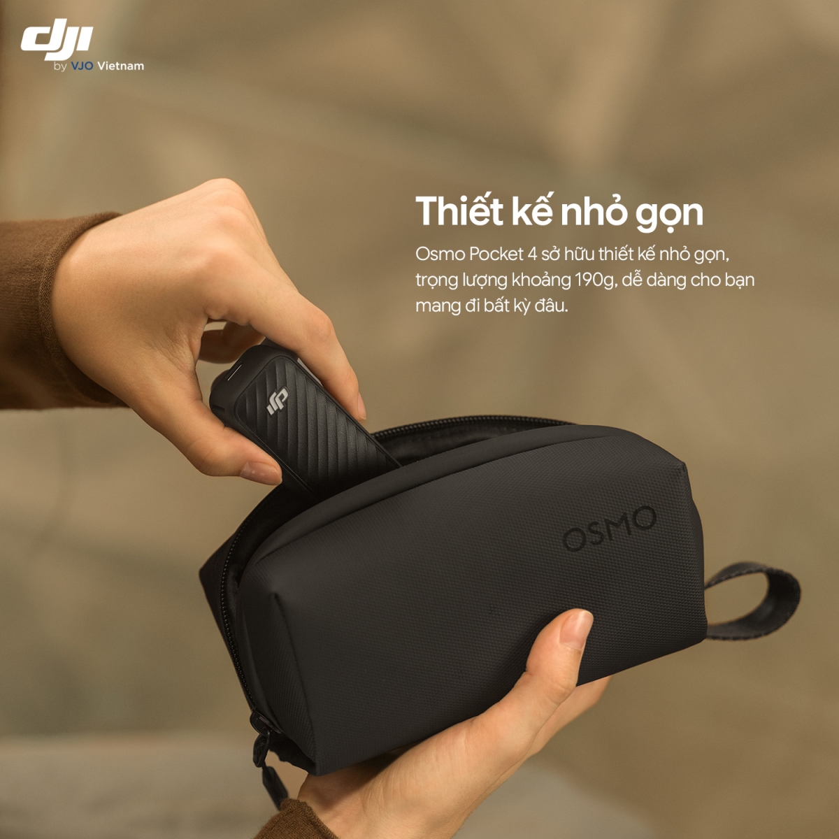 DJI Osmo Pocket 4 thiết kế nhỏ gọn