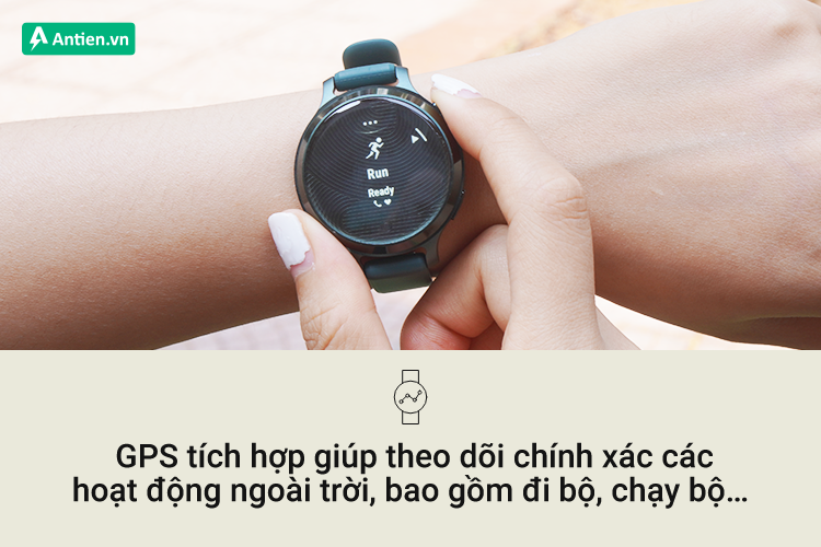 Lily 2 Active là chiếc đồng hồ nhỏ nhất của Gamrin tích hợp GPS, theo dõi chính xác các hoạt động ngoài trời của bạn