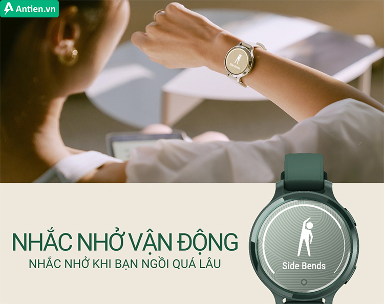 Khi bạn ngồi lâu, đồng hồ sẽ nhắc bạn di chuyển và vận động 