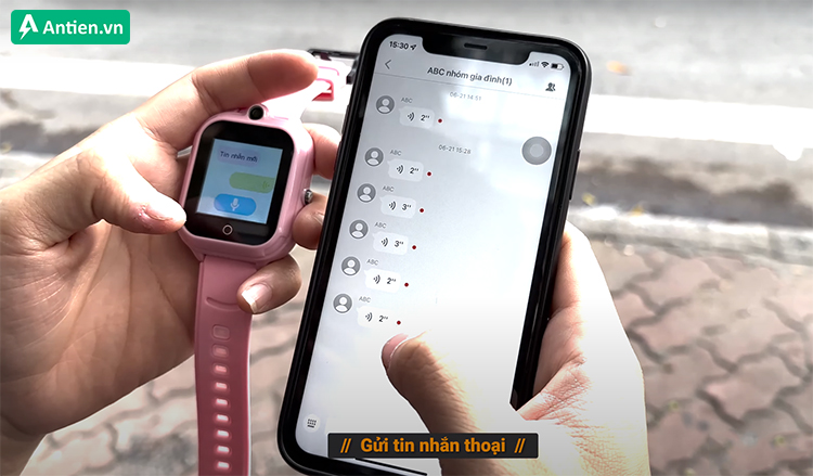 Từ đồng hồ có thể gửi tin nhắn thoại tới cha mẹ một cách dễ dàng