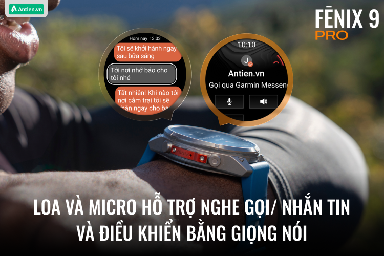 Loa/mic tích hợp cho phép bạn nhận và thực hiện cuộc gọi ngay trên cổ tay, bên cạnh trợ lý giọng nói thông minh