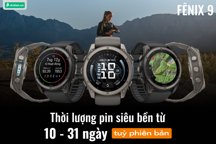 Đồng hành lâu dài với mọi hành trình của bạn với thời lượng sử dụng pin tới 10 ngày chế độ smart watch