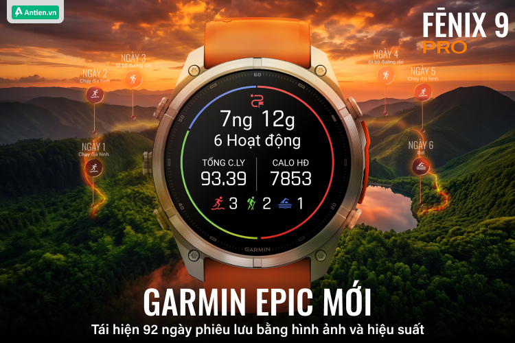 Garmin EPIC biến hành trình tập luyện thành một câu chuyện liền mạch