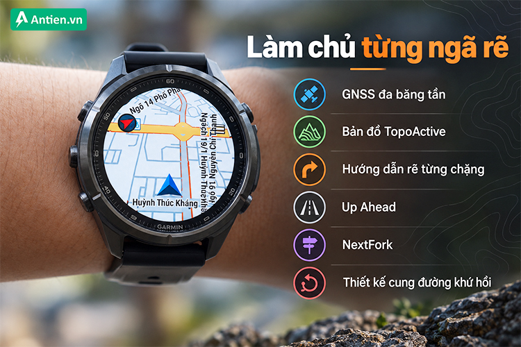 Công nghệ định vị đa băng tần + bản đồ mượt mà, điều hướng nhanh giúp bạn làm chủ mọi cung đường