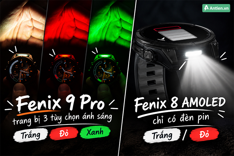 Fenix 9 Pro bổ sung thêm đèn pin xanh lá, đáp ứng cho nhiều nhu cầu sử dụng