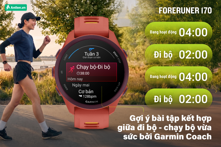 Garmin Run Coach bổ sung các giáo án run/ walk với khối lượng tập thấp hơn, phù hợp với người mới bắt đầu