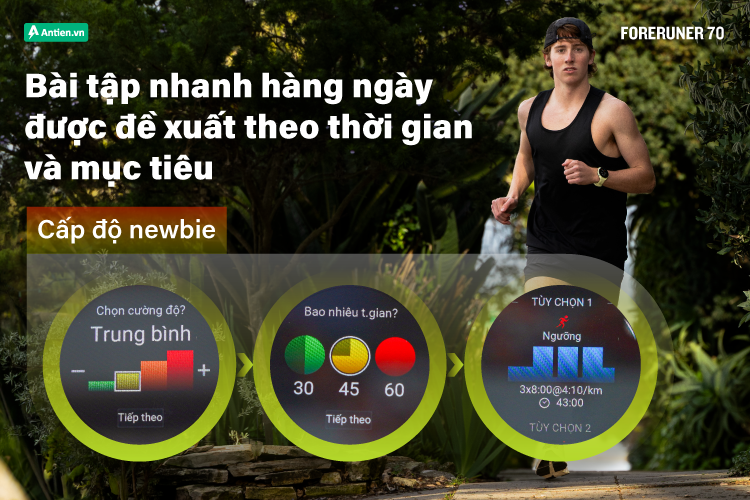 Bài tập nhanh đề xuất các cấp độ cho runner