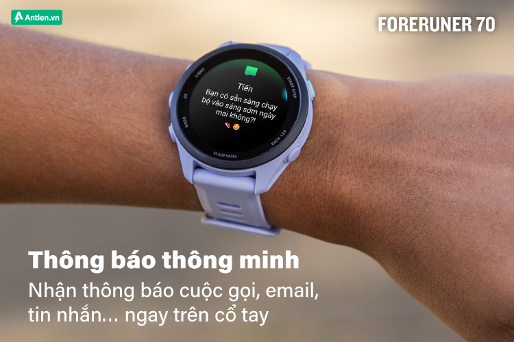 Ngay trên cổ tay, nhận thông báo tin nhắn, email, cảnh báo.. tiện lợi
