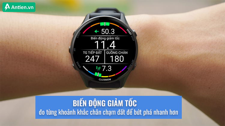 Tính năng biến động giảm tốc sẽ bắt trọn từng giây chân chạm đất để tăng tốc đúng lúc