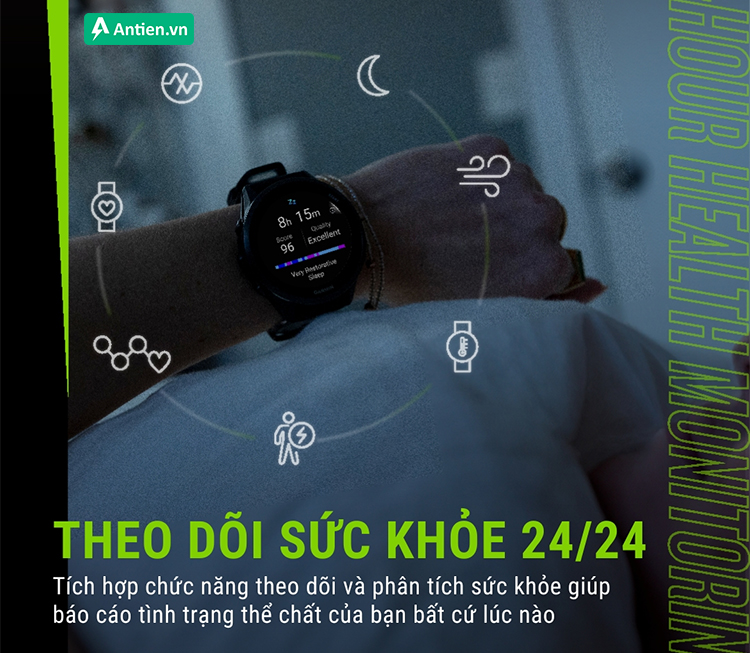 Forerunner 970 theo dõi từng nhịp sống, chuẩn 24/24
