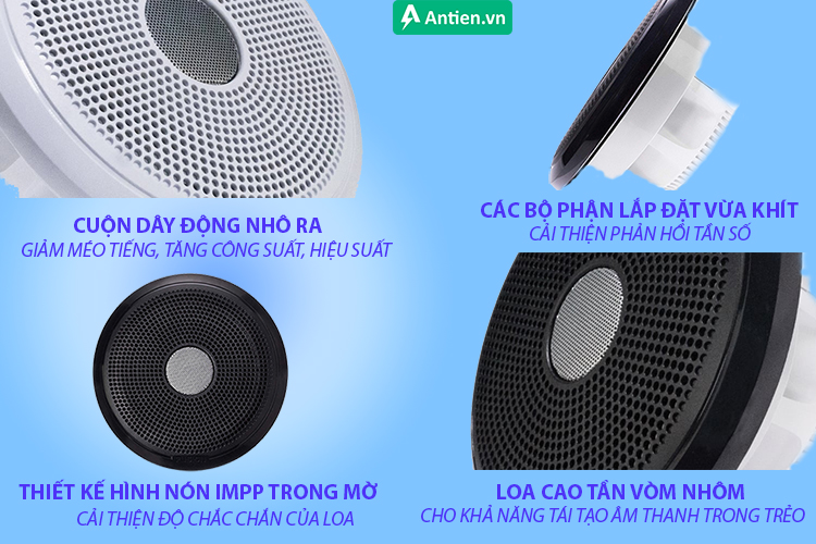 Được thiết kế cho âm thanh hiệu suất cao nhờ kết cấu tối ưu cho môi trường biển