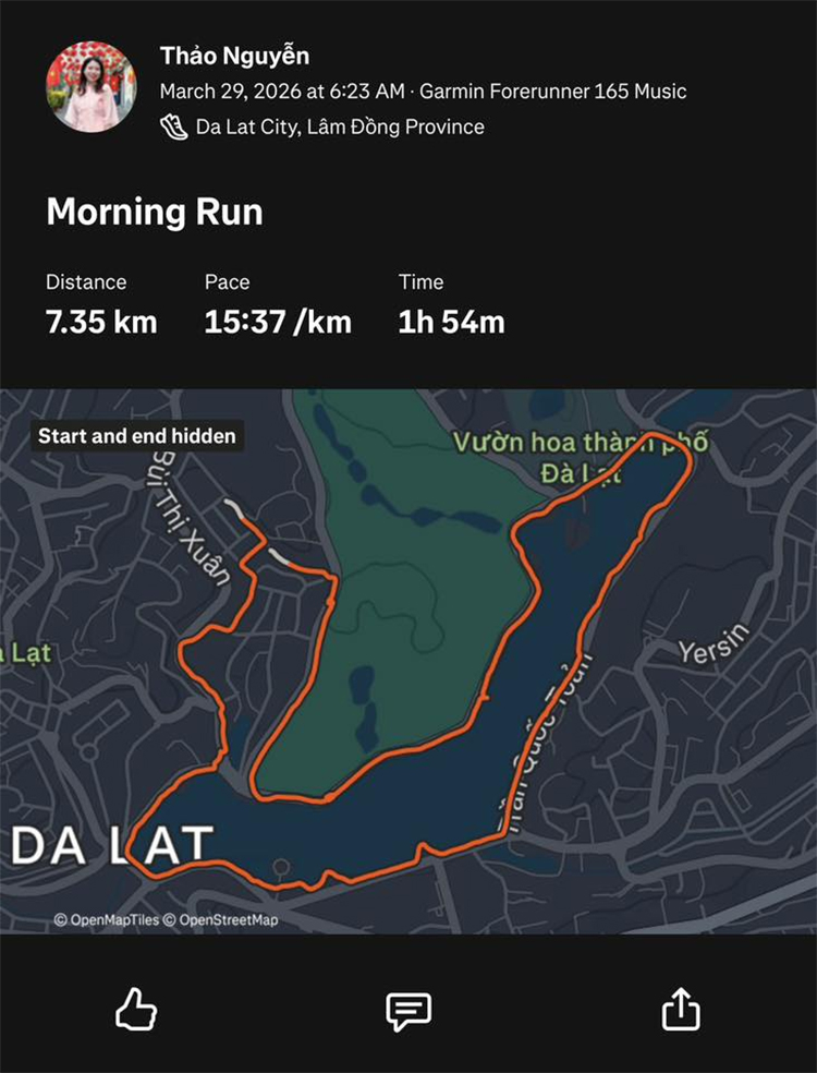 Tracklog là dấu vết hành trình ghi lại quãng đường, tốc độ, độ cao