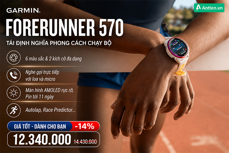 Forerunner 570 mang tới nhiều trải nghiệm hiện đại và tiện ích thông minh