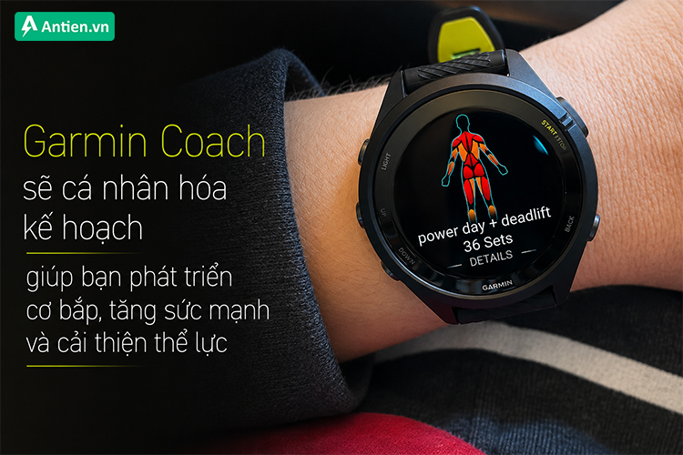 Garmin Coach sẽ xây dựng lộ trình phù hợp từ người mới đến gymer chuyên nghiệp