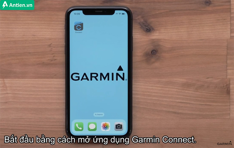 Mở ứng dụng Garmin Connect App để bắt đầu xây dựng lộ trình riêng của bạn