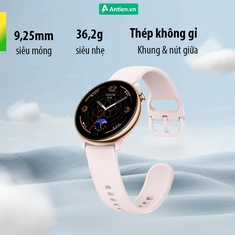 Amazfit GTR mini nổi bật với thiết kế mỏng, nhẹ và sang trọng