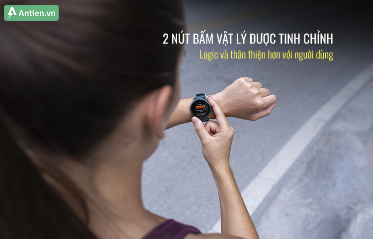 Bên cạnh giao diện cảm ứng mượt mà, vívoactive 6 còn tinh chỉnh 2 nút bấm bắt mắt hơn