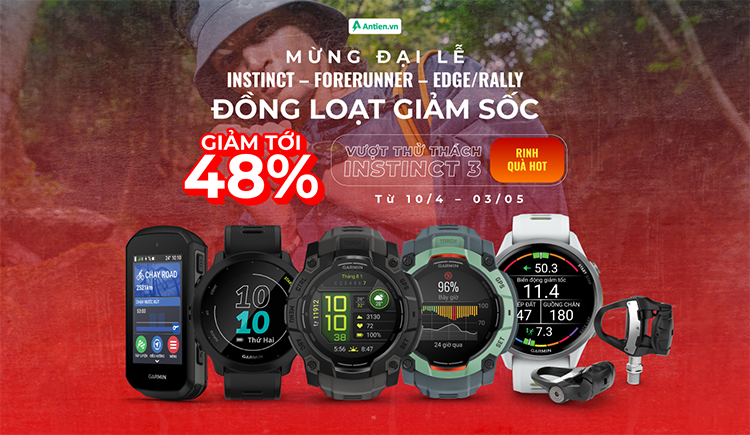 Từ 10/4 - 3/5/2026, Garmin giảm sốc đồng loạt dòng Forerunner 970 và Instinct 3